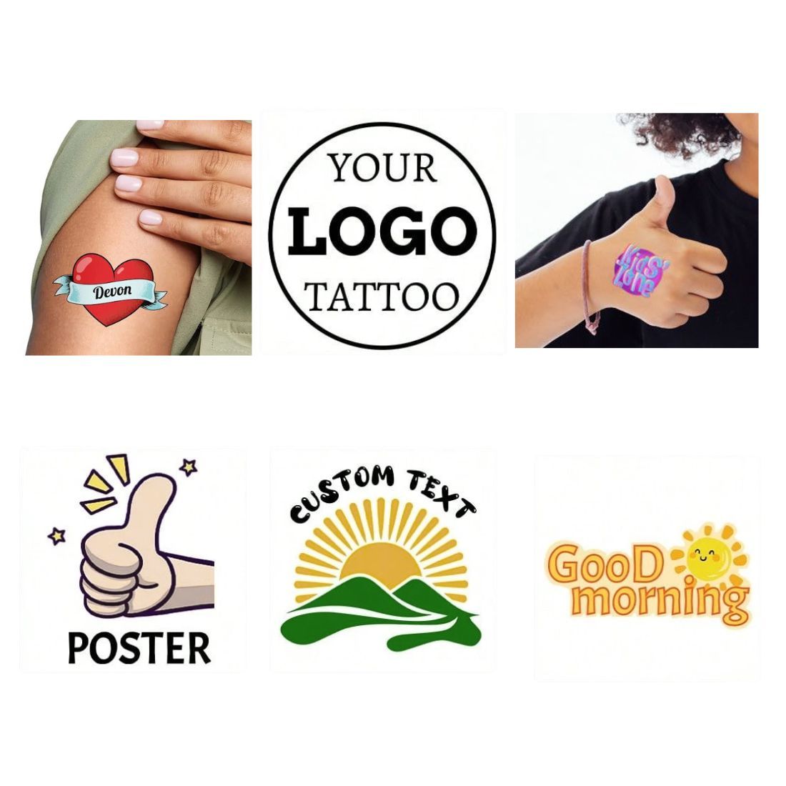 Custom Temporary Tattoos
