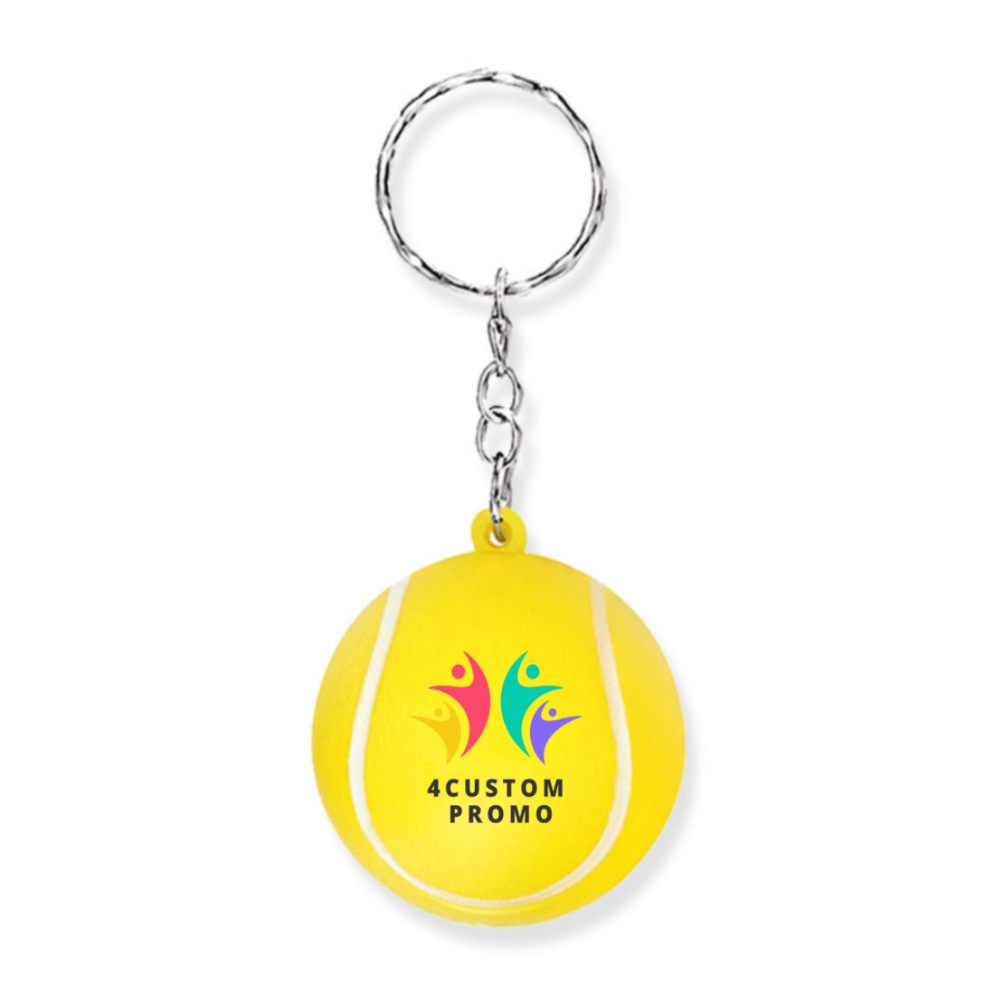Custom Tennis Ball PU Stress Relief Keychain