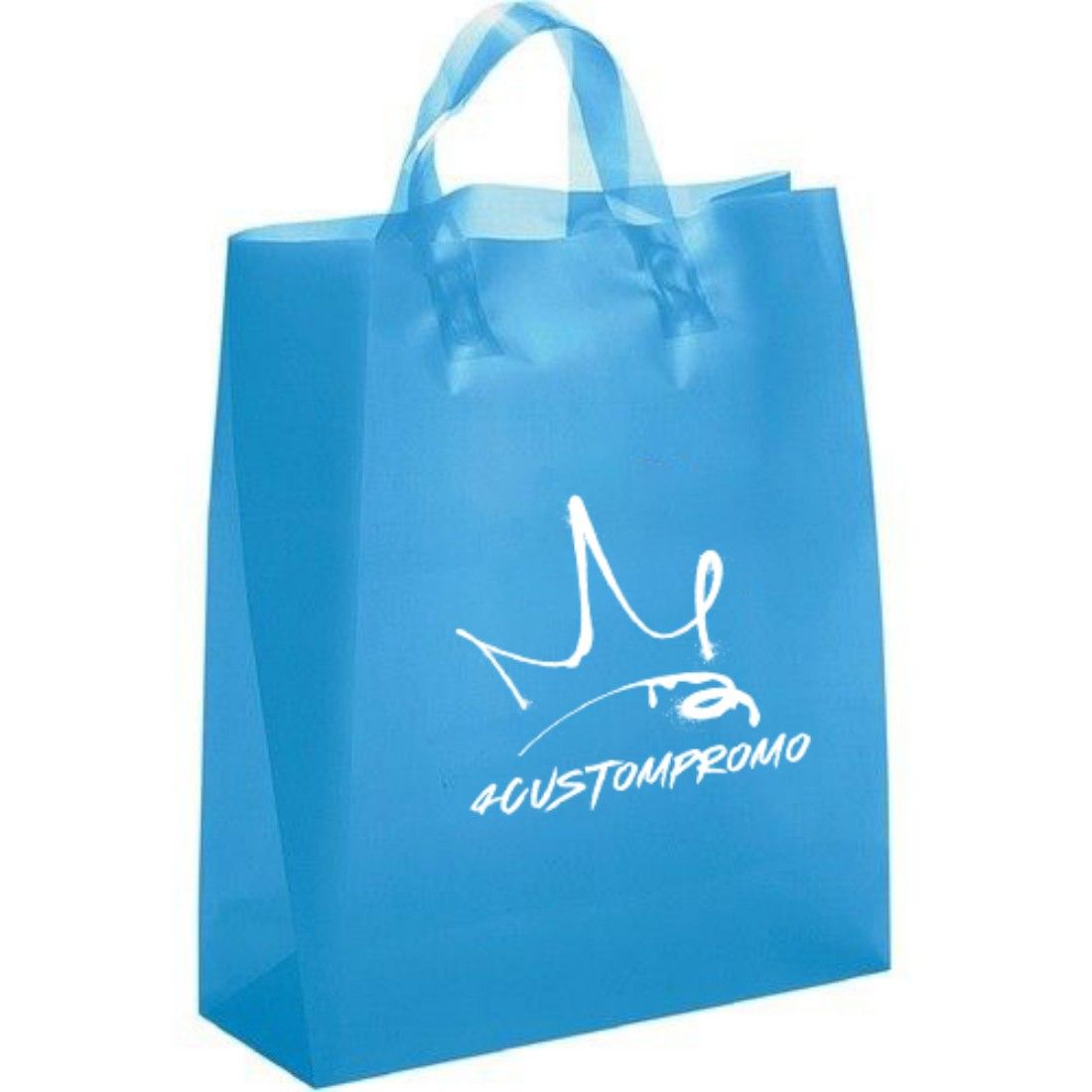 Custom Translucent Frosted Soft Loop Plastic Bag - 13