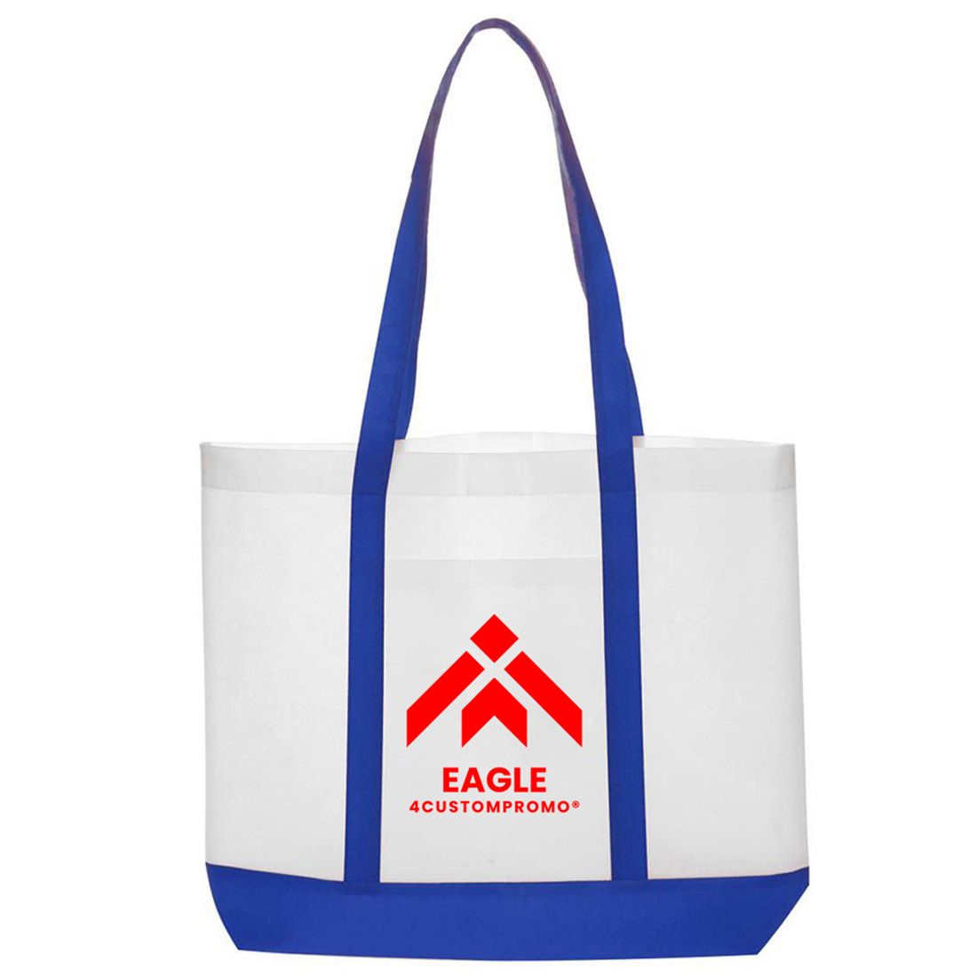 Custom Trim Color Non-Woven Tote Bag - 18