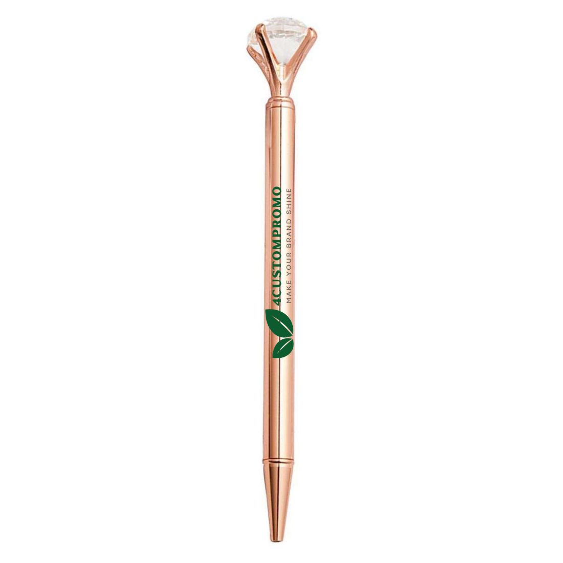 Custom Twist Metal Ballpoint Pen with Rhinestone