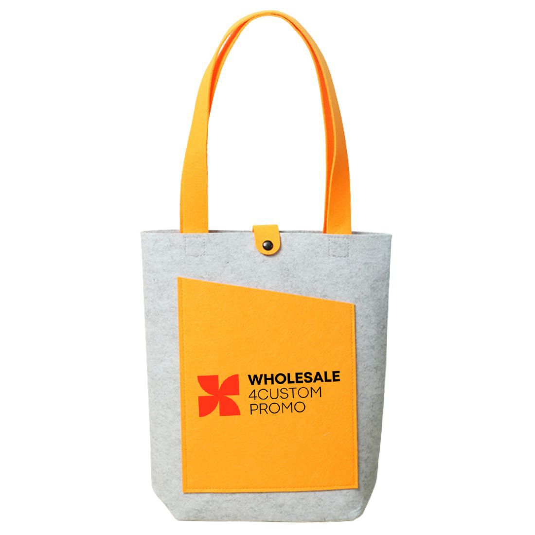 Custom Two-Tone Felt Tote Bag