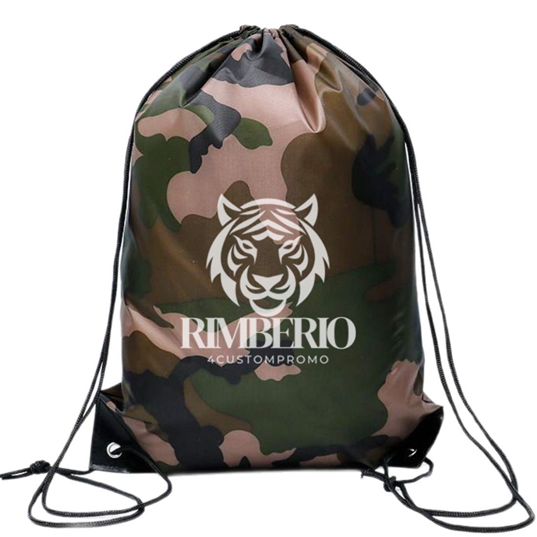 Custom Camouflage Drawstring Backpack - 13.3