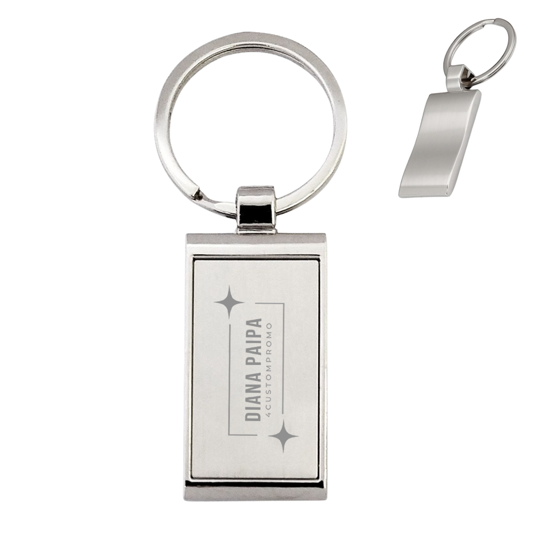 Custom Wave Shaped Metal Keychain