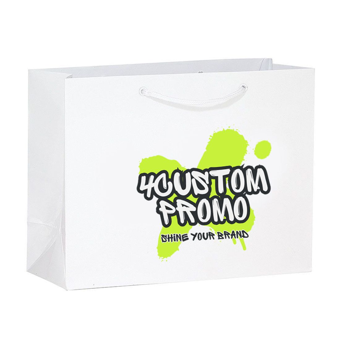 Custom White Paper Shopping Bag - 17