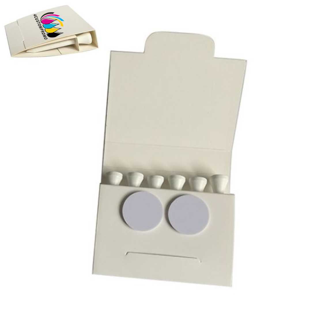 Custom Wood Golf Tee Set with Paper Case
