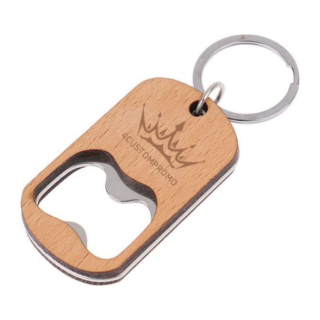 Custom Wooden Bottle Opener Keychain