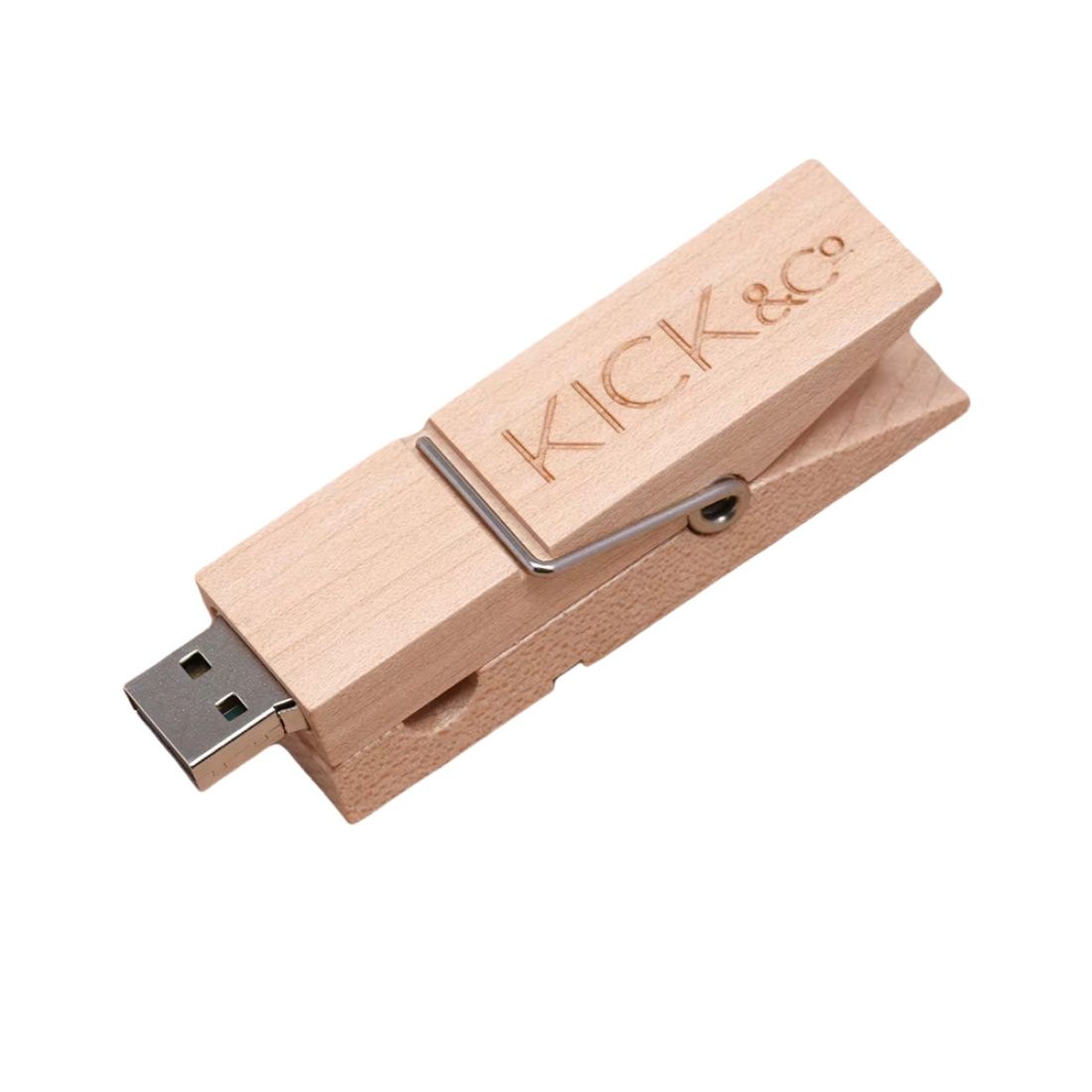 Custom Wooden Clothespin USB Flash Drive