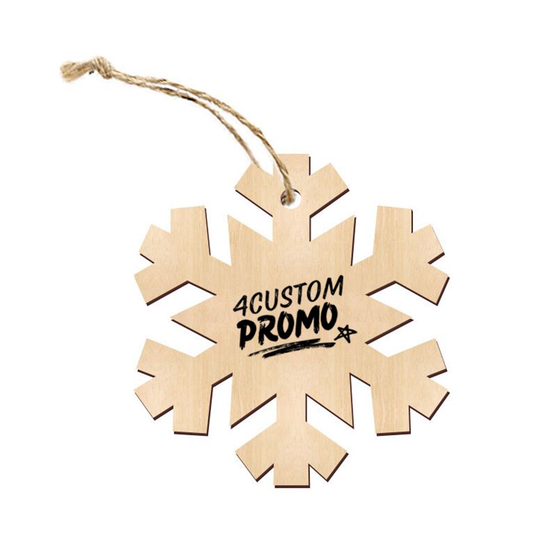 Custom Wooden Snowflake Ornament