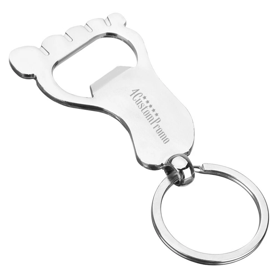 Custom Zinc Alloy Foot Bottle Opener Keychain