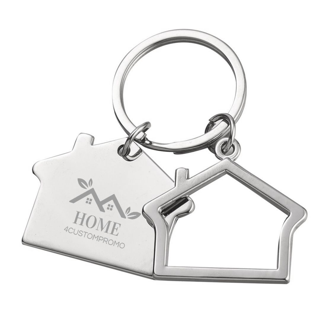 Custom Zinc Alloy House Shaped Keychain