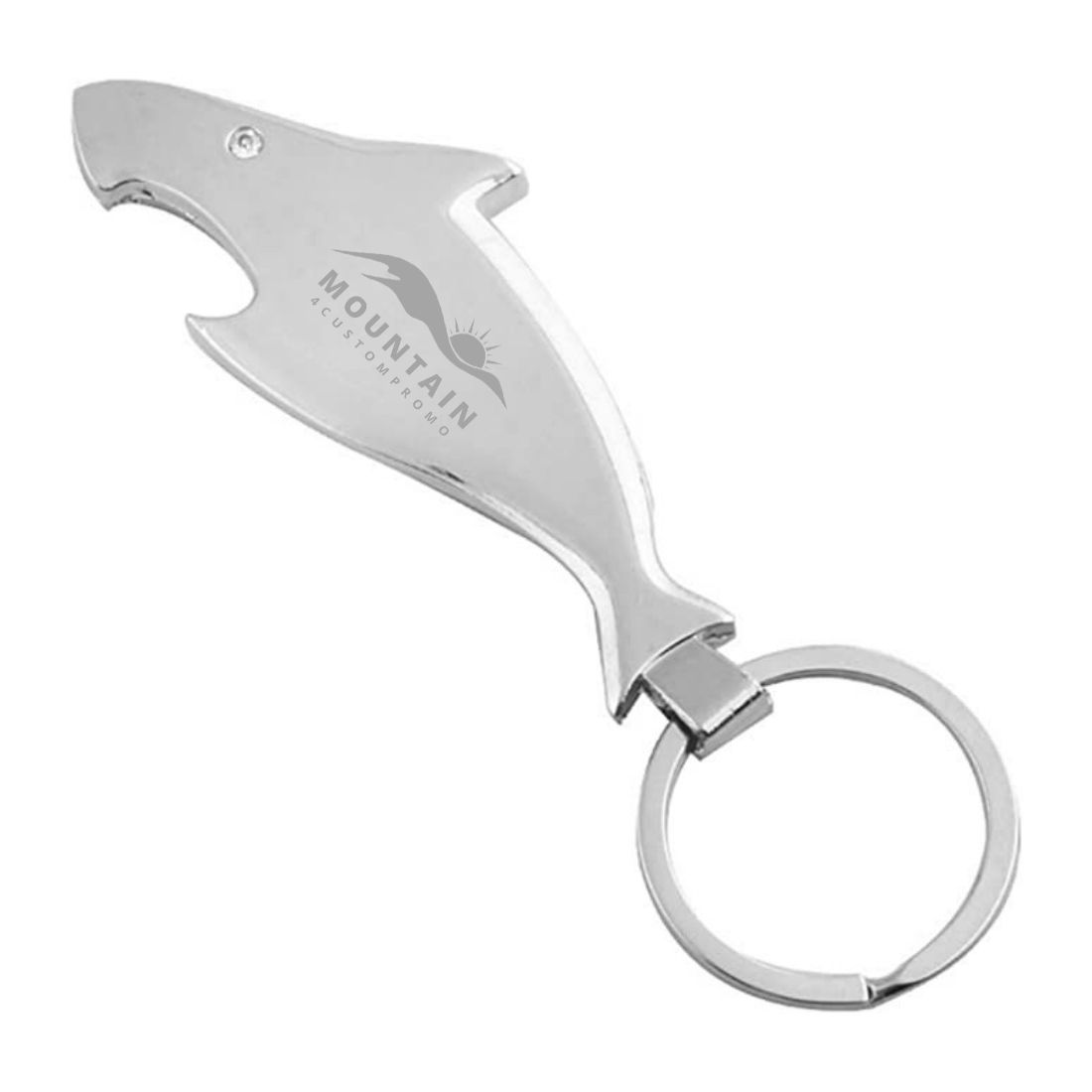 Custom Zinc Alloy Shark Bottle Opener Keychain