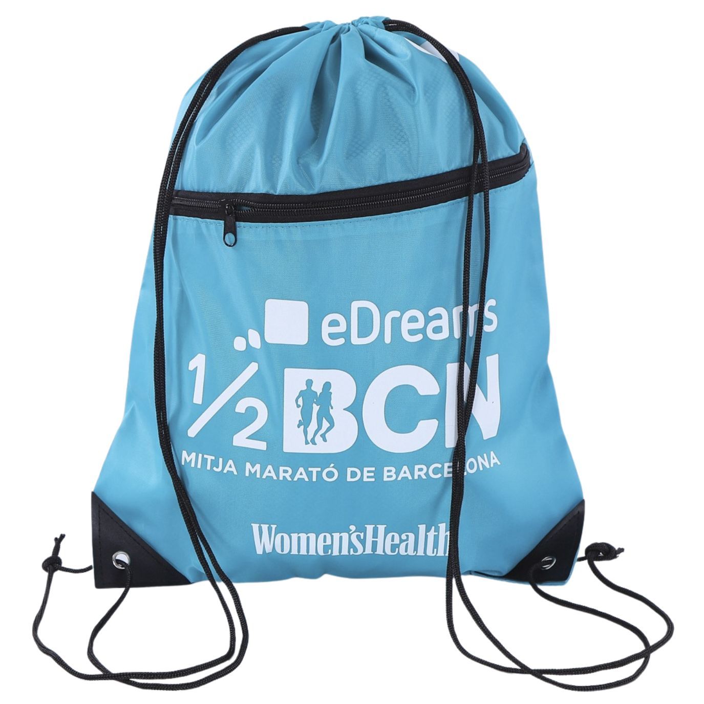 Custom Zippered Drawstring Backpack - 13