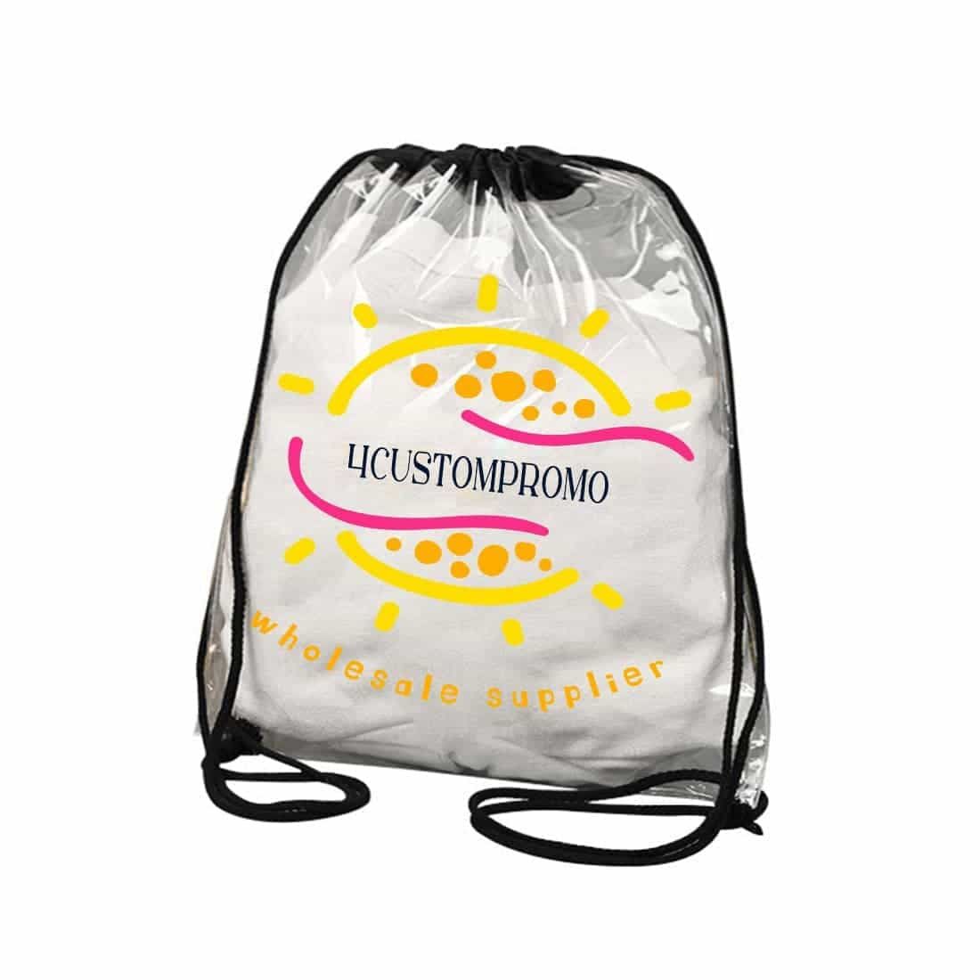 Custom PVC Clear Drawstring Backpack - 12