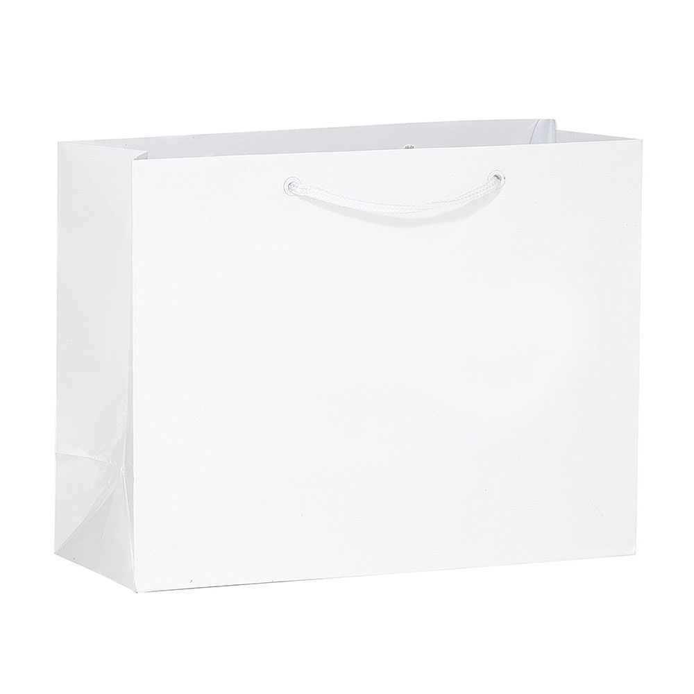 Custom White Paper Shopping Bag - 17
