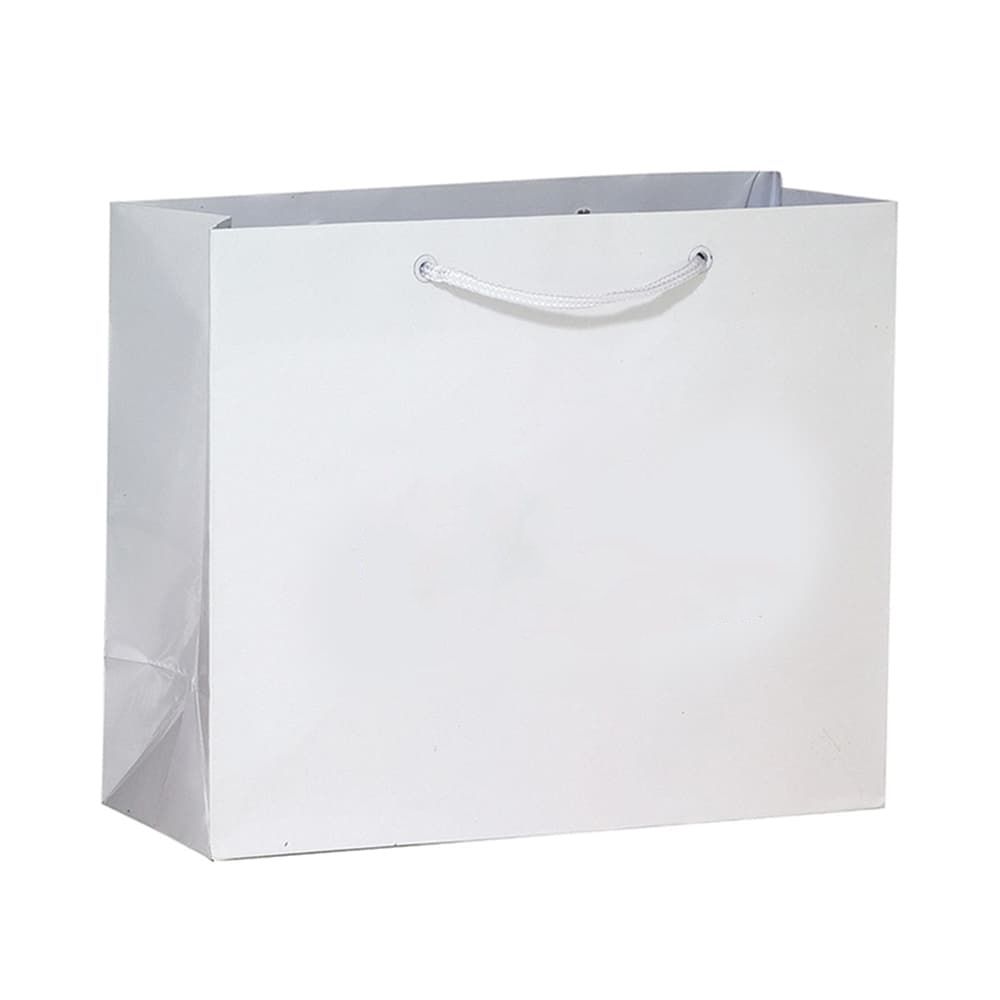 Custom White Paper Euro Totes - 8.5