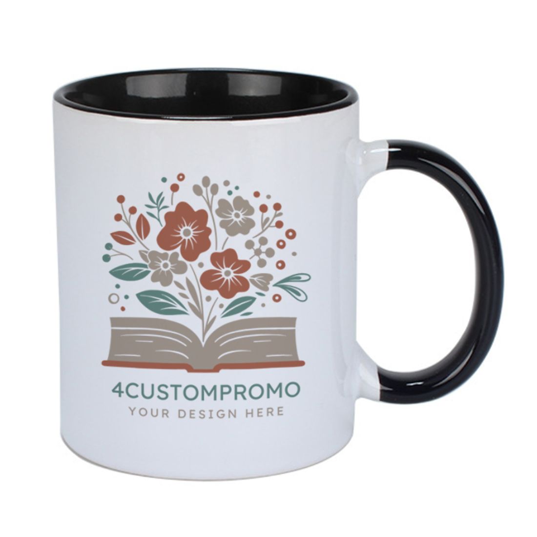 Full Color 11 oz Two-Tone Ceramic Coffee Mug