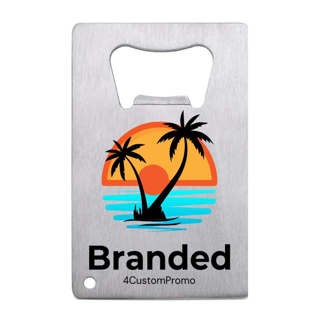 Full Color Stainless Steel Credit Card Bottle Opener