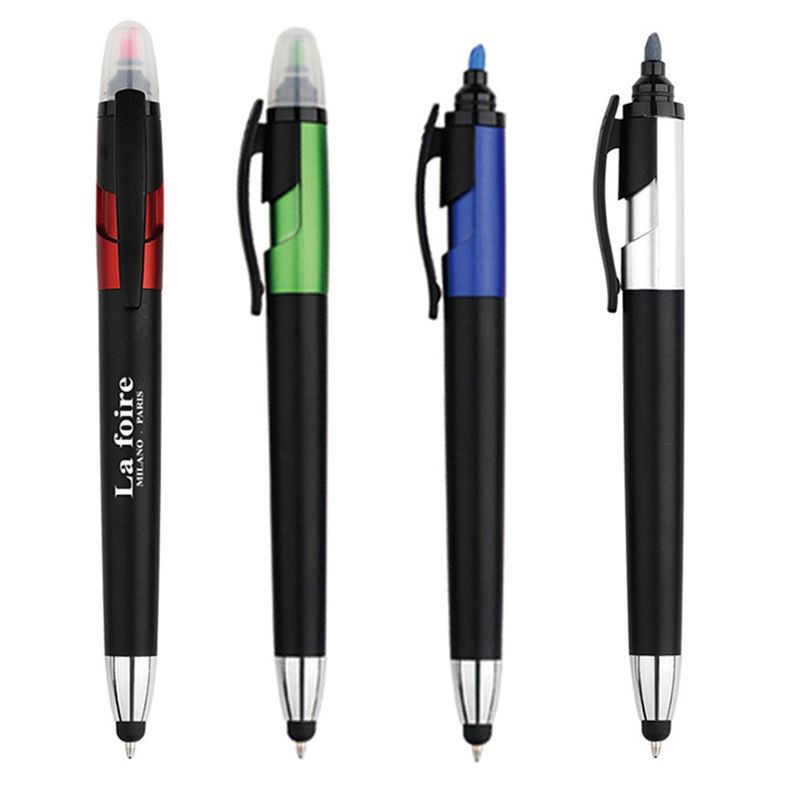 Custom 3-in-1 Stylus Pen with Highlighter