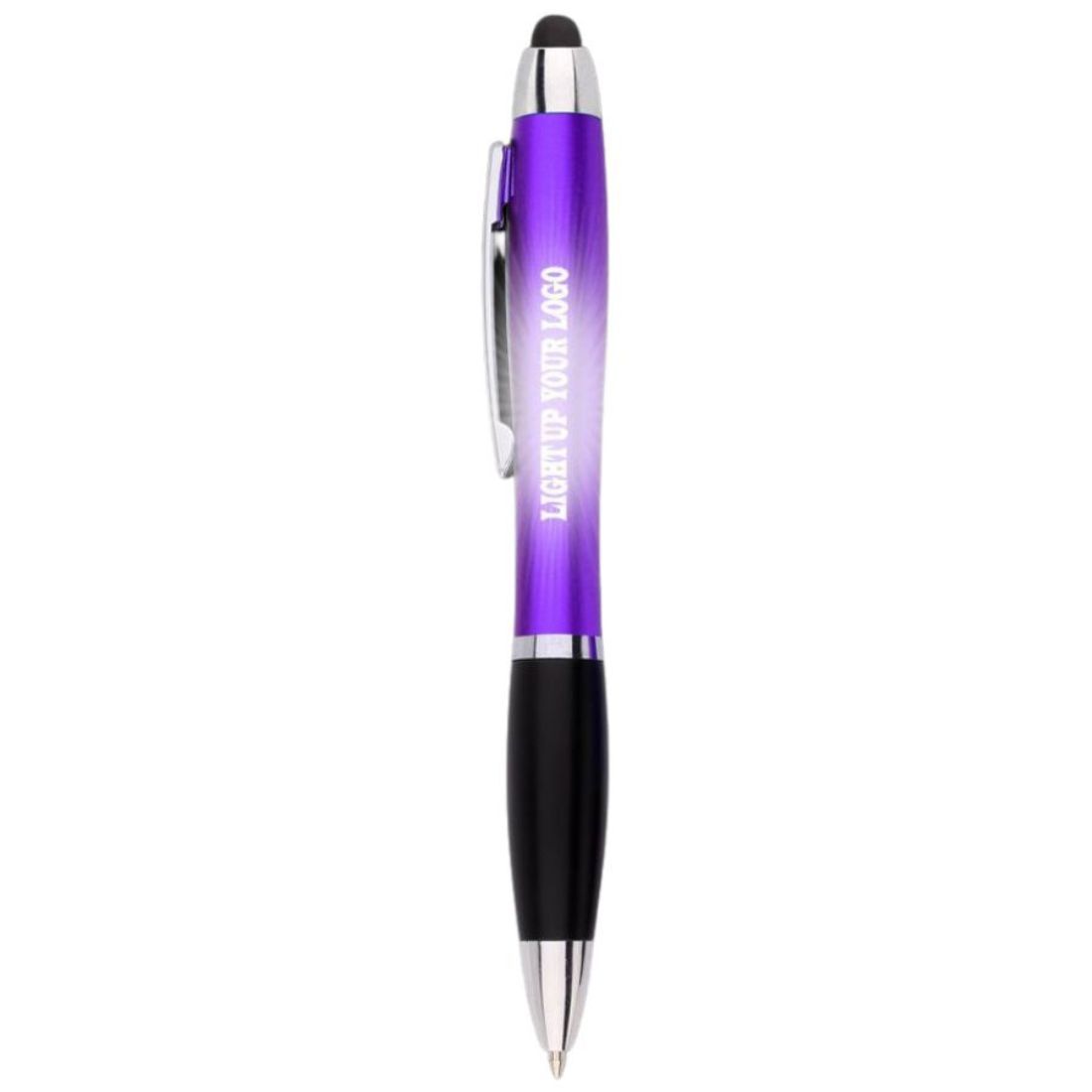 Logo Light Up Ballpoint Pen with Stylus