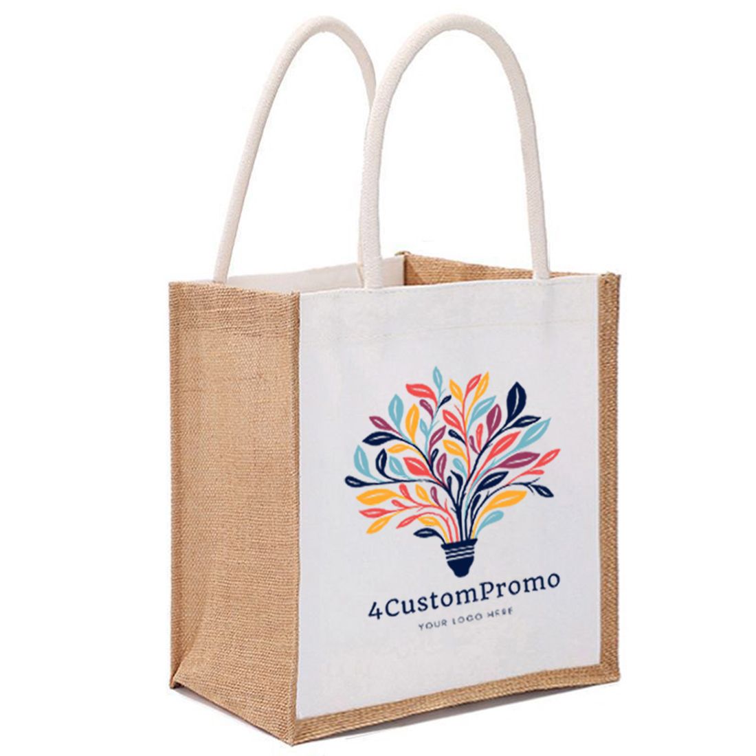 Jute Burlap Shopping Tote - 10