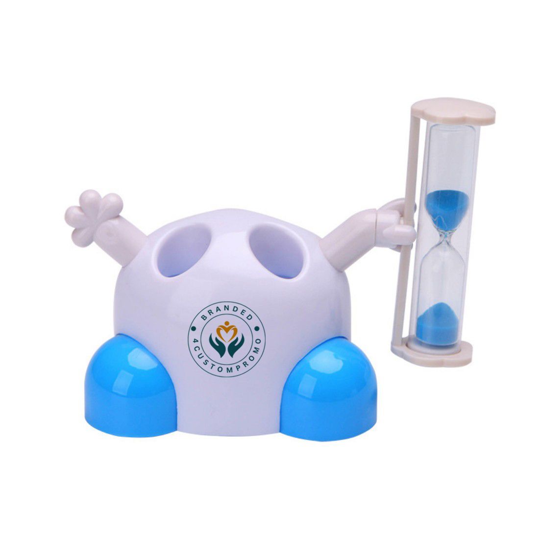 Kids Toothbrush Holder with 3-Minute Hourglass