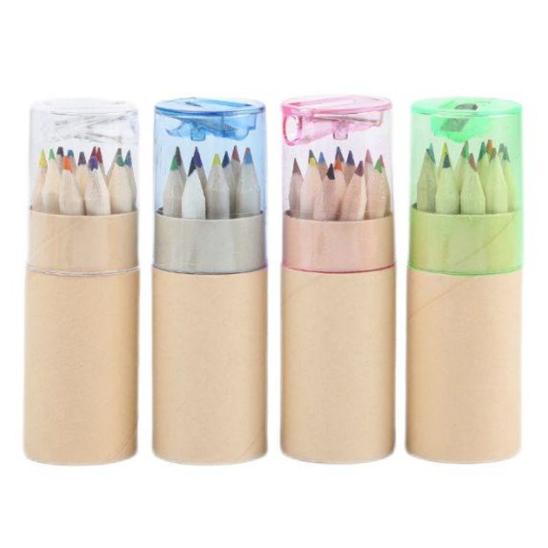 Drawing Colored Pencil Set w/ Sharpener - 12 Pack