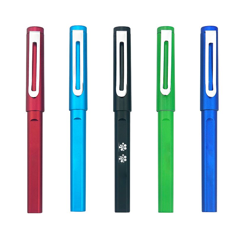 Custom Logo Metal Clip Gel Pen