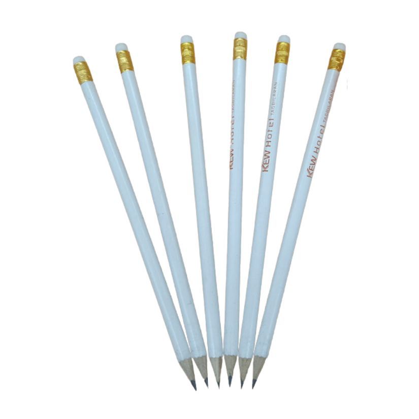 Custom Affordable White Recycled Paper Pencil
