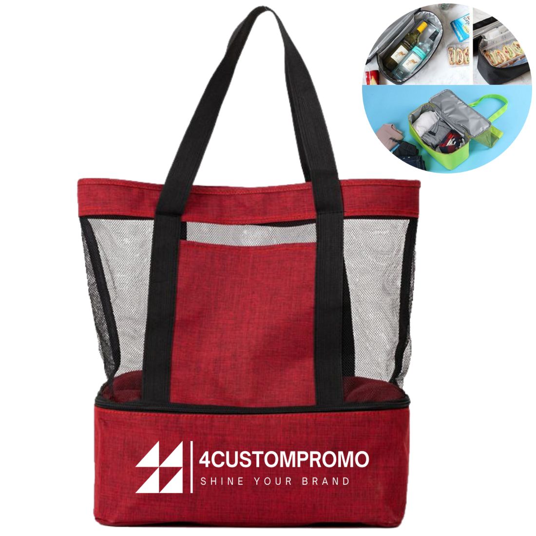 Mesh Beach Cooler Tote - 14.5