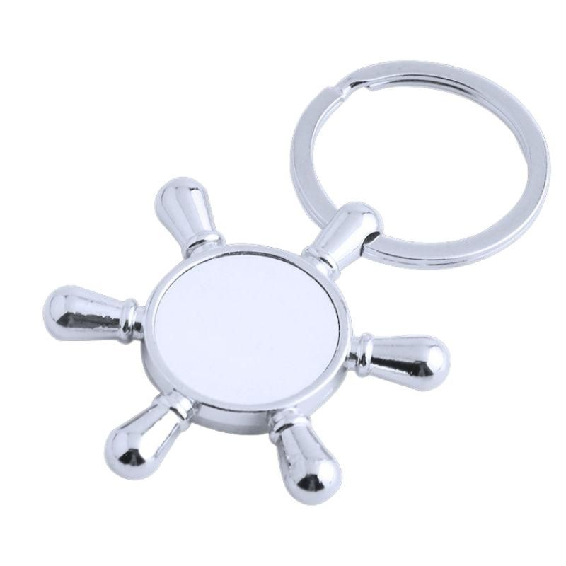 Custom Metal Ship Wheel Keychain