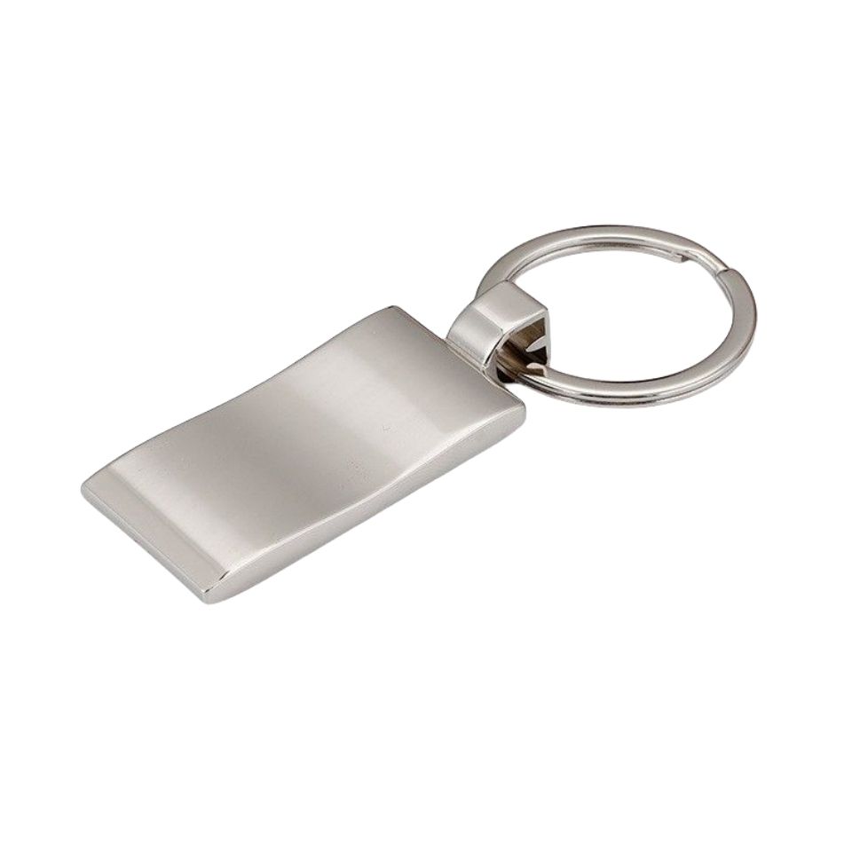 Metal Wave-Shaped Custom Keychain