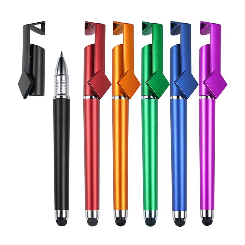 Custom 3-in-1 Stylus Gel Pen with Phone Stand