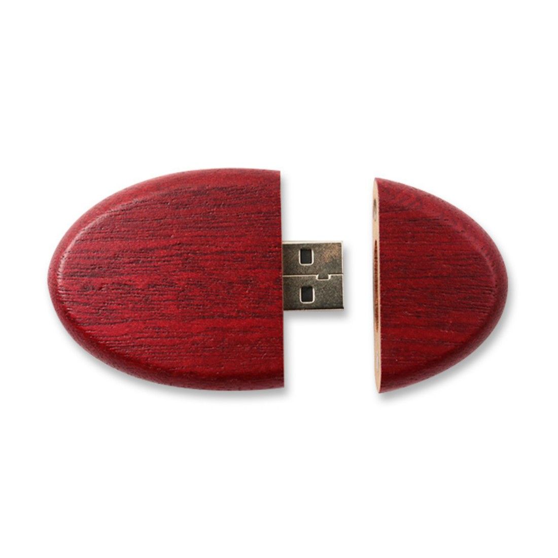 Custom Egg Shape Wooden USB Flash Drive