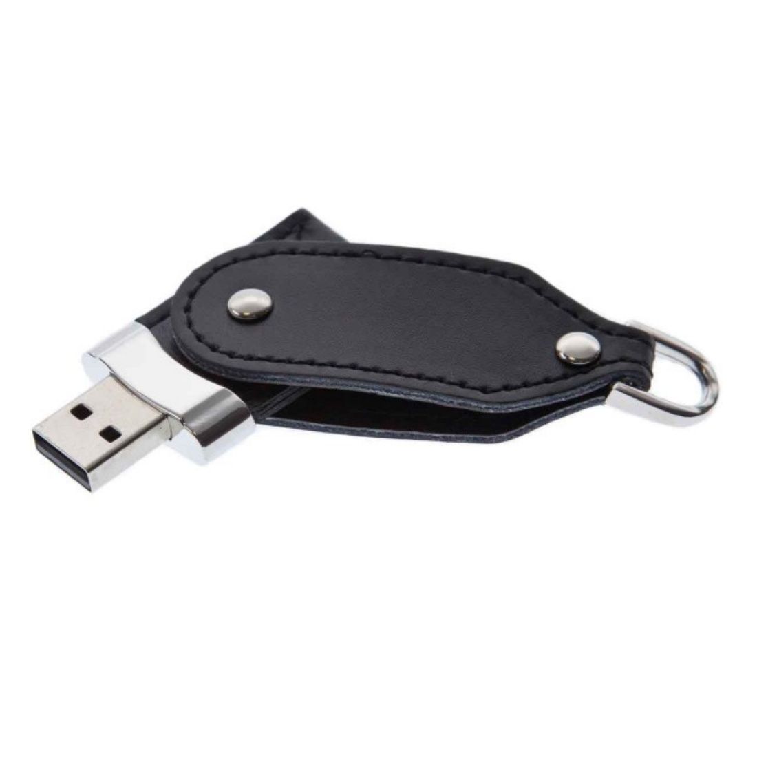 Personalized Swivel Leather USB Flash Drive