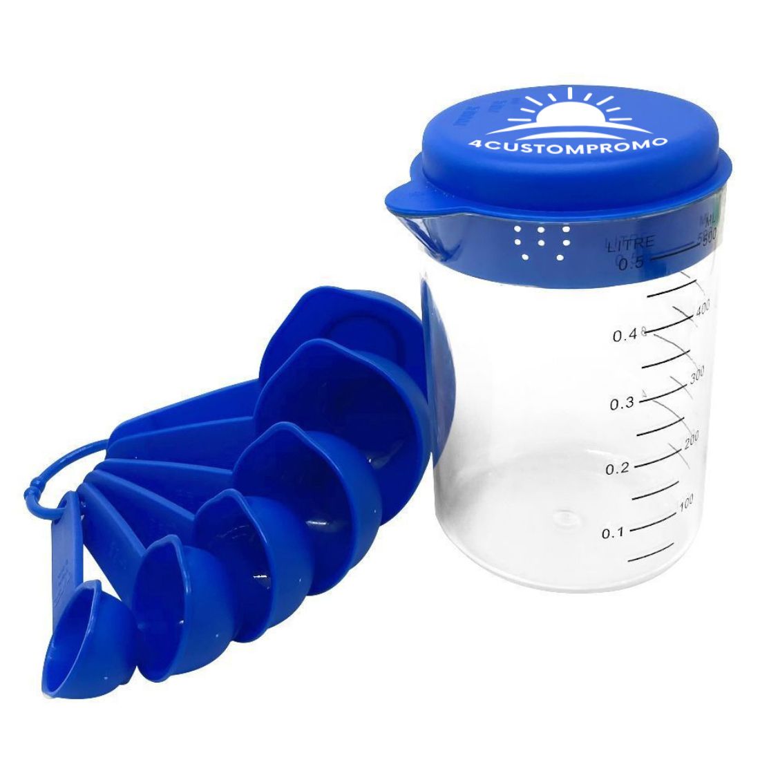 Plastic 7-in-1 Measuring Cup and Spoons Set