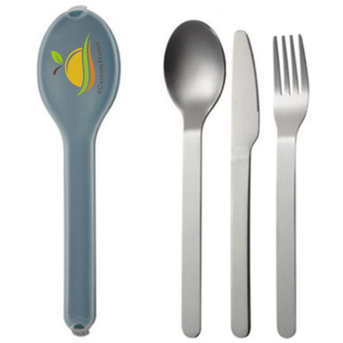 Portable Custom Printed Cutlery Kit - 3 Piece