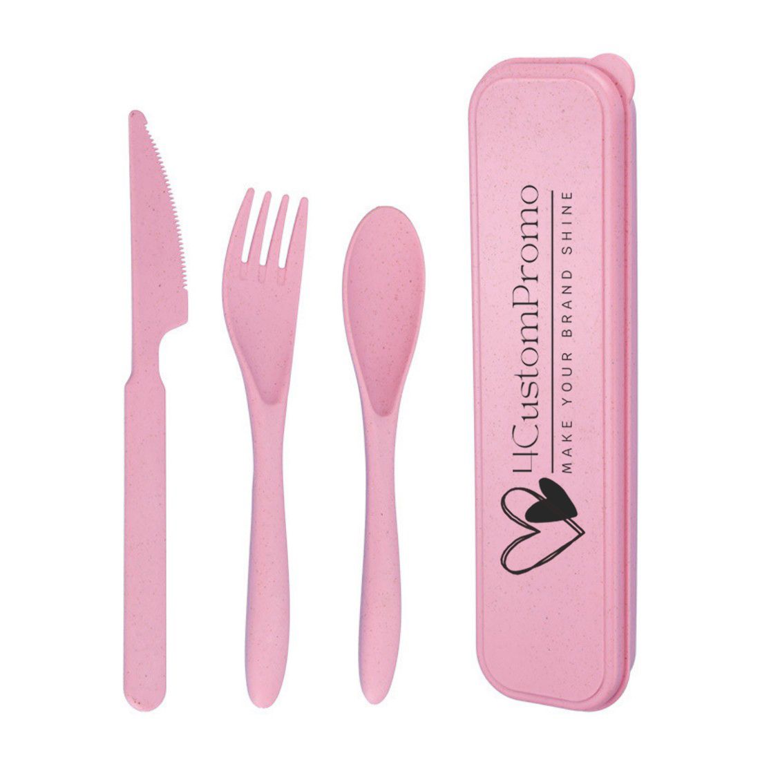 Promo Reusable Wheat Straw Cutlery Set