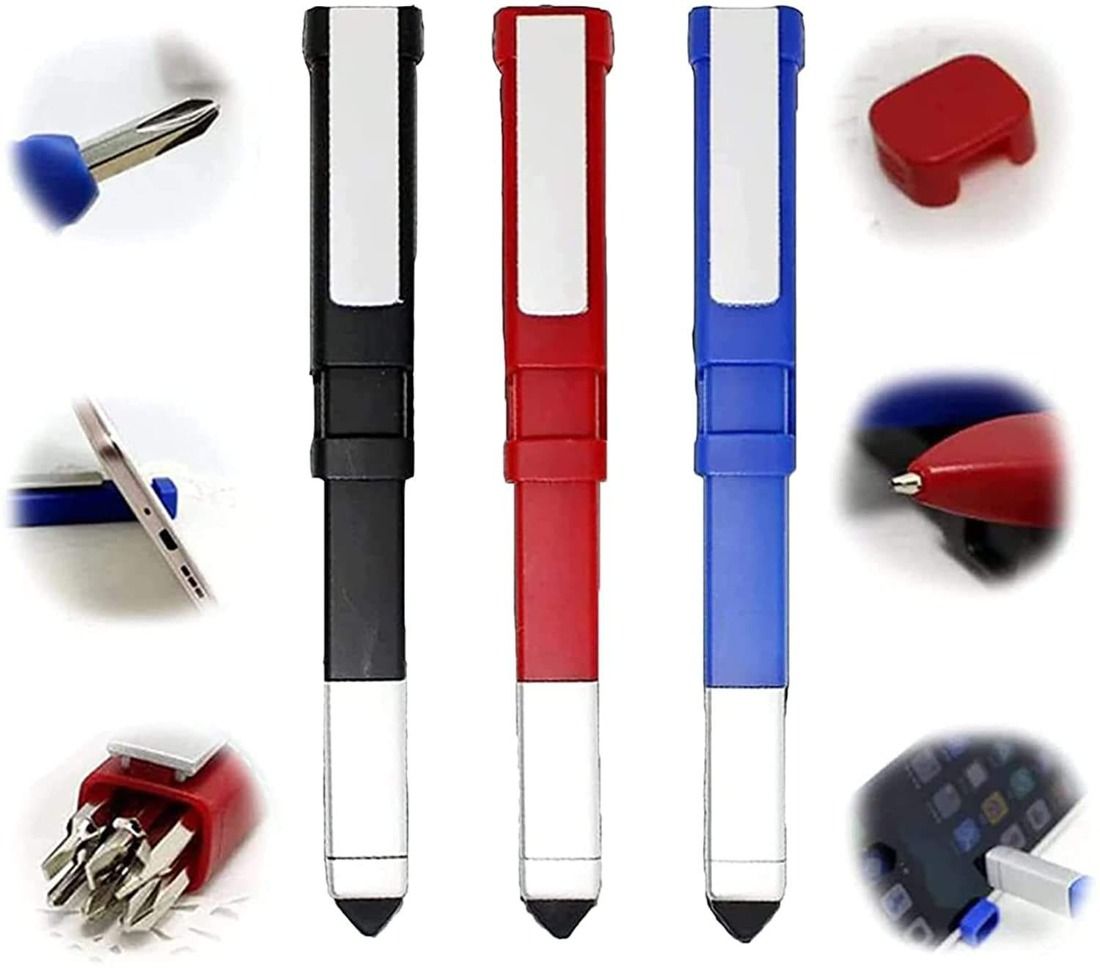 Stylus Tool Pen w/ Screwdrivers & Phone Stand
