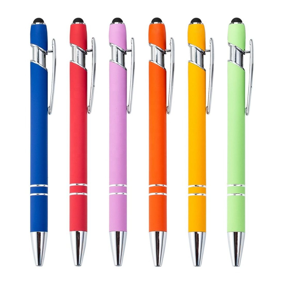 Custom Soft Touch Aluminum Push Stylus Pen