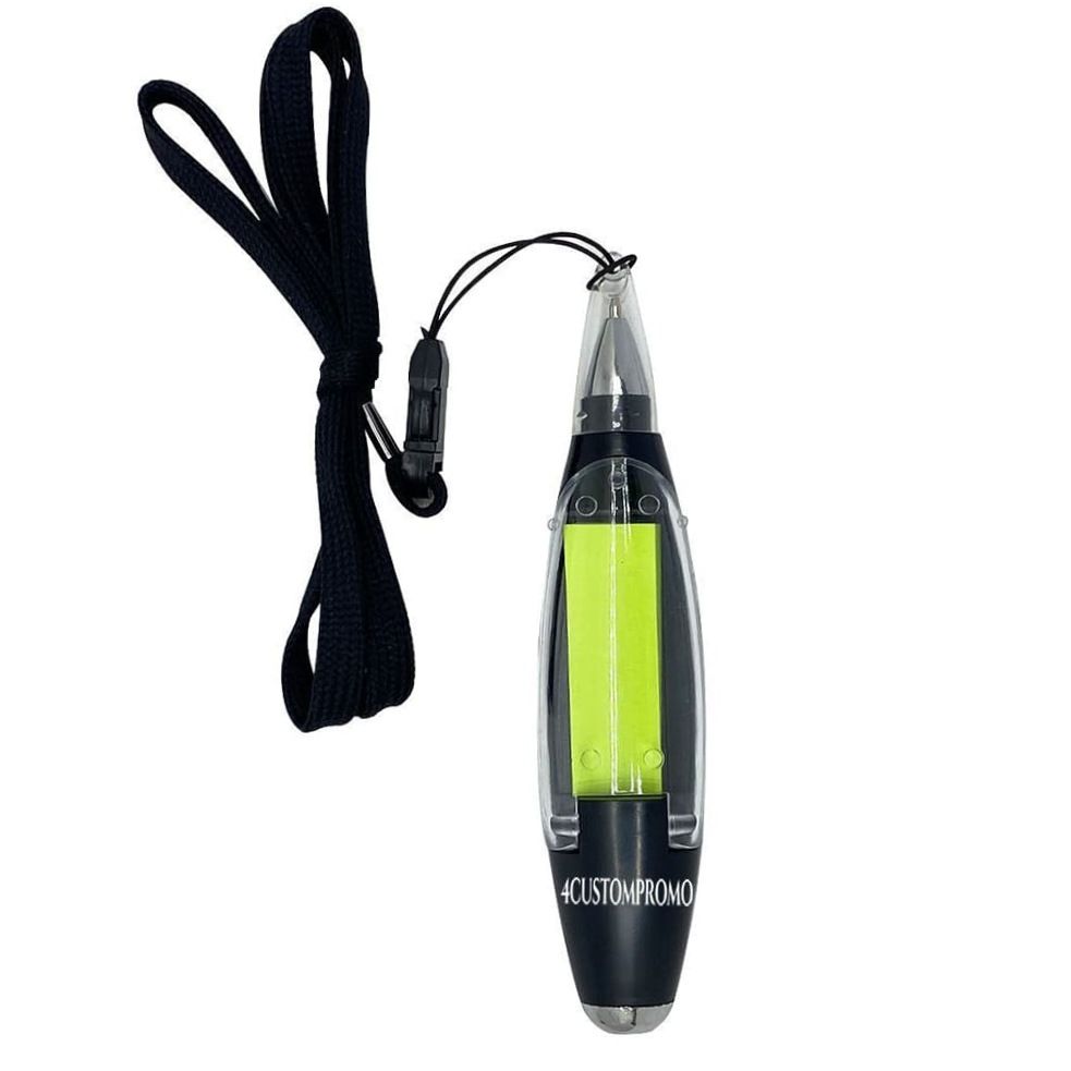 4-in-1 LED Light Pen with Lanyard & Sticky Note