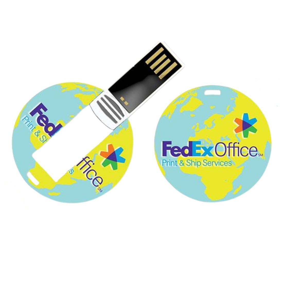 Full Color Custom Round Card USB Flash Drive