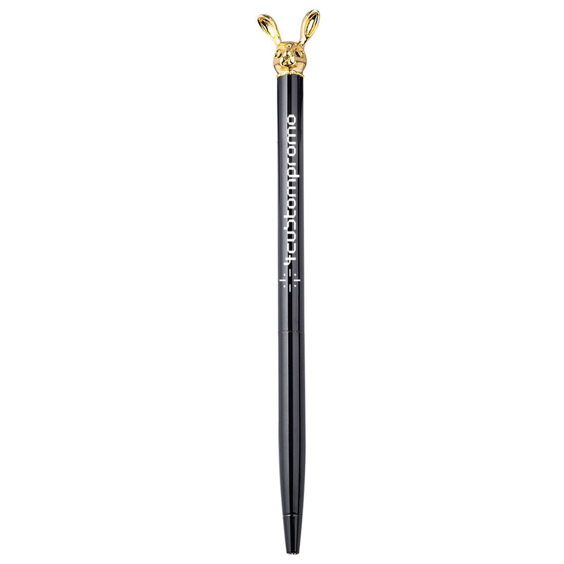 Custom Rabbit Top Slim Metal Twist Ballpoint Pen
