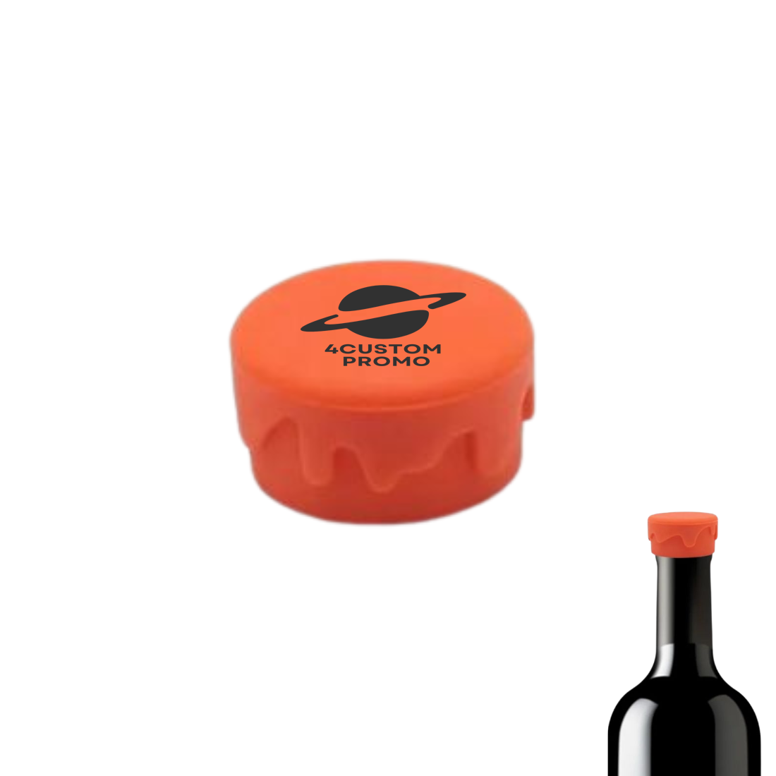 Reusable Silicone Imprinted Wine Stopper Cap