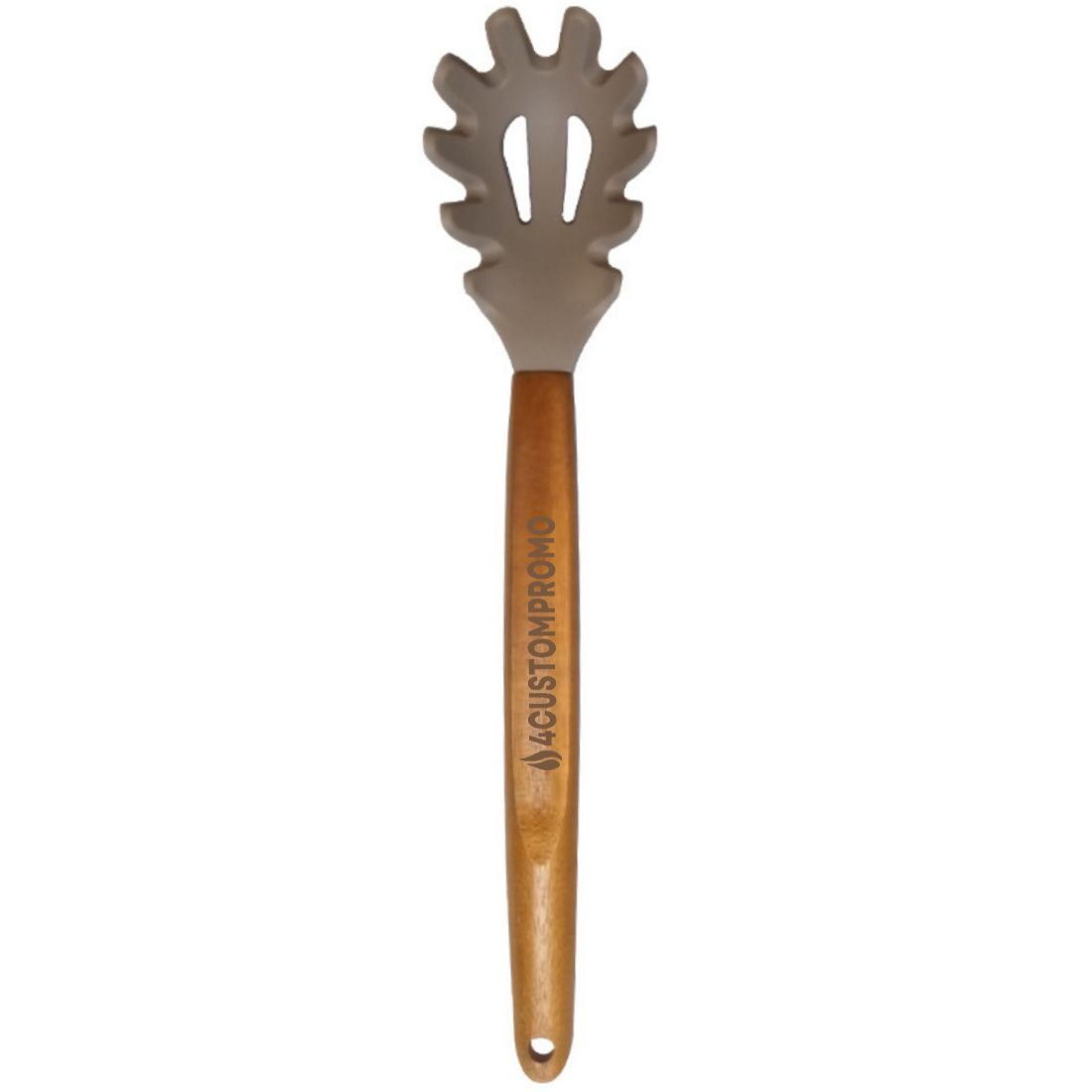 Silicone Pasta Server with Wood Handle