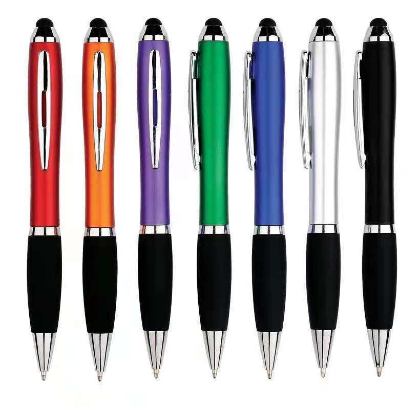 Imprinted Curvaceous Custom Metallic Stylus Pen Combo