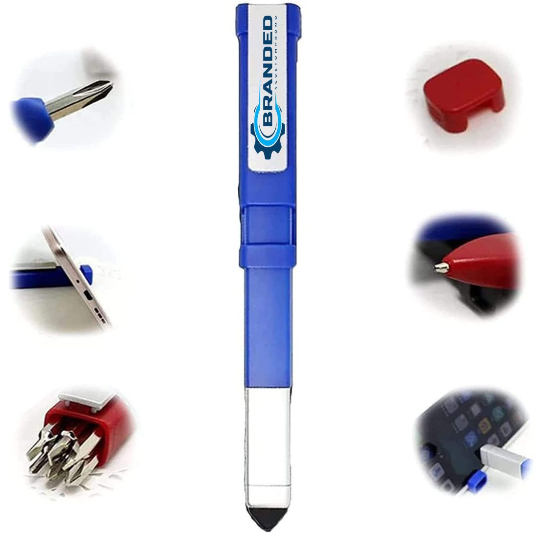 Custom Stylus Tool Pen with Screwdrivers & Phone Stand