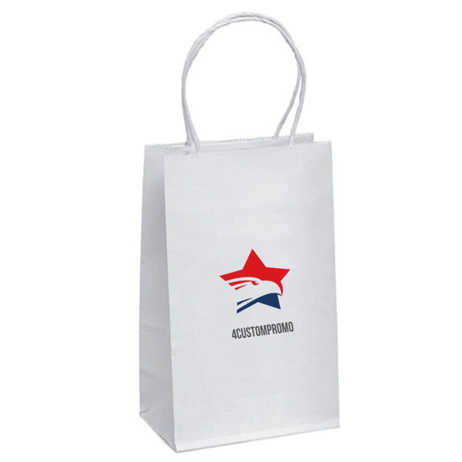 Full Color Small White Kraft Bag - 6