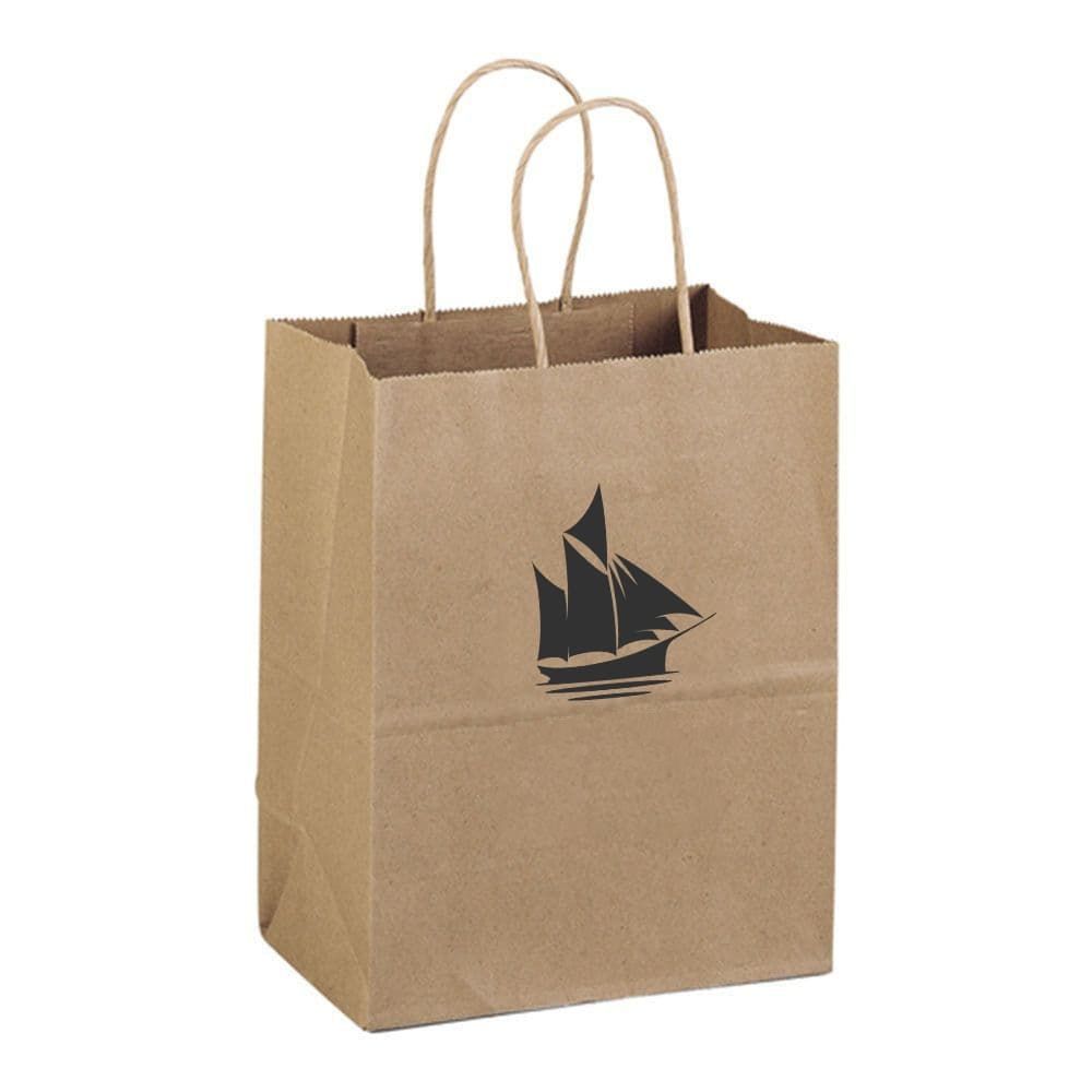 Custom Kraft Shopping Bag - 7.75