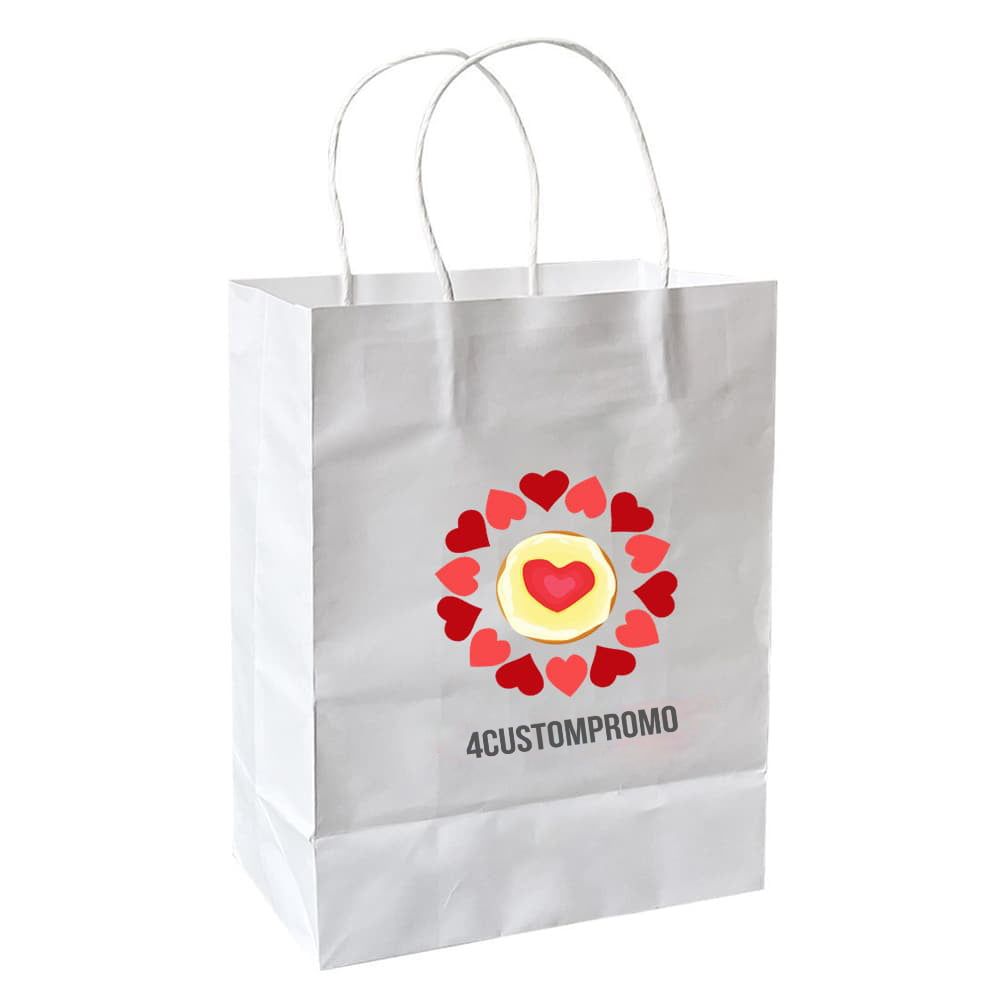 Full Color White Kraft Bag - 8.5